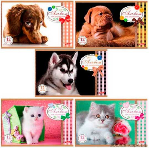 Альбом для рис.12л. А5 ХАТ "Sweet pets"