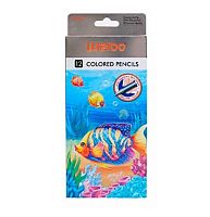 Карандаши 12цв. WEIBO "Fish" WB-9018-12 трёхгр.корп.