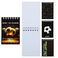 Блокнот А7  40л. КОКОС спираль "Футбол" 261885 клетка,асс.