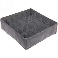 Кофр-органайзер д/хранения "Флэт" 834-274 тёмно-серый,24отд.,32*32*10см