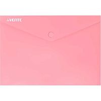 Папка-конверт на кнопке А5 deVENTE "Pastel" 3079329 непрозрачн.розовая,180мкм
