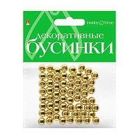 Бусины АЛЬТ 2-371/09 круглые золотые 8мм