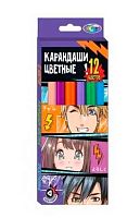 Карандаши пластик. 12цв. CENTRUM "Аниме" 70376 177мм трехгр.корп.,к/к,е/подвес