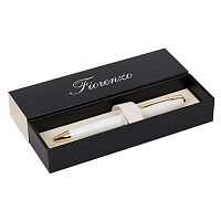 Ручка подар. шар. Fiorenzo 231476 синяя,1,0мм,белый металл.корп.,поворот.мех.,карт.футляр