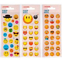 Набор многоразовых наклеек deVENTE "Emoji" 8004199 объёмные,7*17см