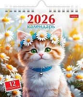 Календарь-домик 2026г. ХАТ POST "Маленькие ушки" 34444 спираль,риг.,с открыт.,245г/м2,16*17см