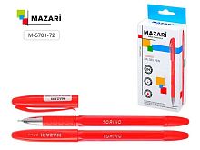 Ручка масл. шар. MAZARI Torino M-5701-72 красная,игол. узел 0,7мм,цв.пласт.корп.