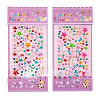 Наклейка декор. стразы  9*15 "Звёзды" Р22072-9 Ткн1008-2