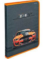 Папка д/труда А4 Проф-Пресс "Крутая тачка" ПТР-3031 на молн.,печать по ткани