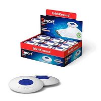 Ластик EK "Smart Mini" 45533 белый овал, с центровкой