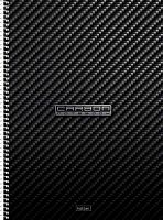 Тетрадь120л. (клетка) А4 ХАТ спираль "CarbonStyle" 14359 тв.обл.,лам.soft-touch,многоур.перф.,4цв.р.