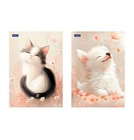 Блокнот А5  40л. ХАТ Premium склейка "Flossy" клетка,мел.,мат.лам.,жёстк.подл.