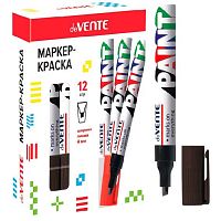 Маркер-краска 4мм deVENTE 5043701 черный скош.алюмин. корп., с клипом