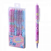 Ручка гелевая авт. "Пиши-Стирай" ALINGAR "Космос" AL11118 синяя,0,5мм,игольч.