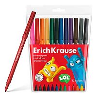 Фломастеры 12цв. EK "Jolly Friends Super Washable" 61831 футляр,е/подвес