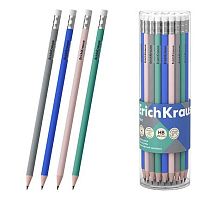 Карандаш ч/гр. пластик. с ласт. EK "Navy" 65562 HB,круглый,асс.