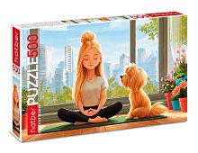 Пазлы  500 ХАТ А2 Premium "Двое в лотосе" 34876