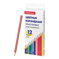 Карандаши пластик. 12цв. EK 53361 шестигр.