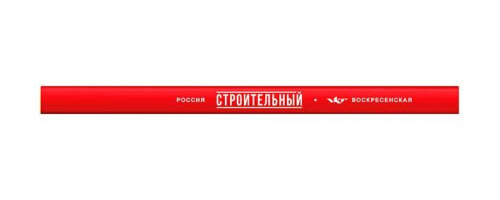 Карандаш ч/гр. ВКФ "Строительный" 1371 красный, 2М(2B)