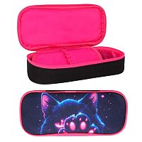 Пенал-косметичка КОКОС 210*90*50 "Cosmo Cat" ПМК 25-20/250835 откидн.планка,ткань,1отд.