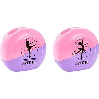 Точилка с контейнером 2отв. deVENTE "Ballet Academy" 8031508 пластик,роз.-сирен.корп.,асс.