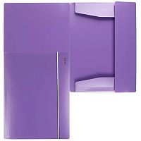 Папка на резинке А4 deVENTE "Marandi" 3070218 непрозр.лавандовая,фактура "песок" 450мкм