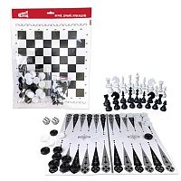 Игра настольная РС "Шахматы+шашки+нарды. Бум Цена" 07156