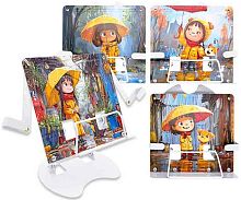 Подставка для книг INTELLIGENT "Девочка с зонтом" DL-488 металл.,складная,с держат.,на ножке,20*21см