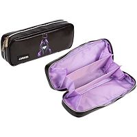 Пенал-косметичка deVENTE 210*90*50 "I'm Queen" 7020527 (60предм.) т.-серый,прямоуг.,кож.зам.,3отд.