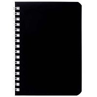 Записная книжка А6  80л. ХАТ спираль "SoloMatte-Чёрный бархат" перфор.,лам.софт-тач