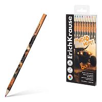 Карандаши пластик. 12цв. EK "Road Beast" 62932 трёхгр.,пэт-бокс