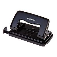 Дырокол  12л. ХАТ "Record" DP_092223 чёрный,метал.,с линейкой