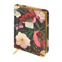 Ежедневник н/д А6 120л. BV кож.зам. "Flora. Пионы" 3-745/07 зол.срез,беж.бум.,линейка