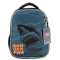 Ранец КОКОС "ERGO First Shark" 210586 2 отд.,эргоном.спинка