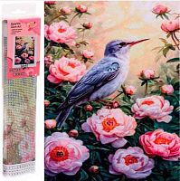 Мозаика алмазная DIAMOND "Колибри" 30*40см,полн.выкл.,в рулоне 684-0982