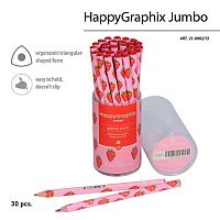 Карандаш ч/гр. Jumbo BV Happy Graphix "Ягоды. Графика. Клубника" 21-0062/13 4B 3,5мм