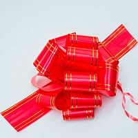 Бант-шар 5см Микрос ч15680 красный,золотая полоса