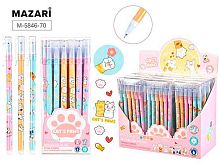 Ручка гелевая "Пиши-Стирай" MAZARI "Лапки" M-5846-70 синяя,0,38мм,игольч.,цв.корп.,асс.