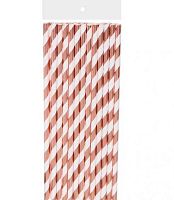 Трубочка д/коктейля "Праздник" 130-719 розовое золото,6*195мм,(25шт.)