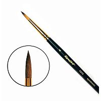 Кисть синтетика (под колонок) № 4 круглая Roubloff 1S15-4 короткая ручка