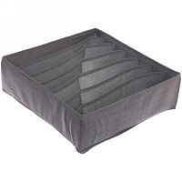 Кофр-органайзер д/хранения "Флэт" 834-273 тёмно-серый,7отд.,32*32*10см