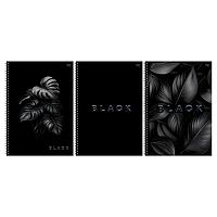 Тетрадь 96л. (клетка) А4 BG спираль "Just black" 08659 выб.лак,soft-touch лам.