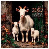 Календарь настенный 2027г. BG "Козы" 391064 мел.бум.,12л.,105г/м2,29*29см,на скобе
