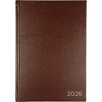 Ежедневник 2026г. А5 168л. ATTOMEX тв.обл. б/в 2332662 коричневый,тисн.фольг.