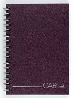 СБ Блокнот А7-  64л. "CABI.net (гранат)" спираль бок.