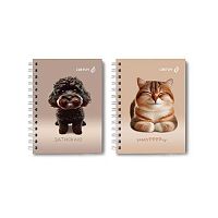 Записная книжка А6 120л. SVETOCH спираль "Затискаю-замурчу" ЗК224 (01594) тв.обл.,выб.лак,мат.лам.