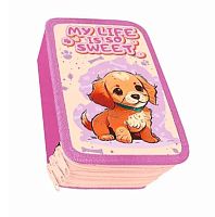 Пенал 3отд. 190*105 ПЧЕЛКА ПО-110 "Щенок Чарли" больш.,ткан.торец