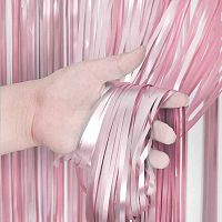 Занавес фольгированный "Дождь" ш1м,в2м розовое золото матовый 202-287