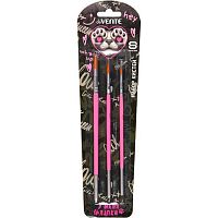 Набор кистей  3шт. deVENTE (синтетика №1,5,8) "У меня лапки" 8072616 дерев.ручка,карт.блистер