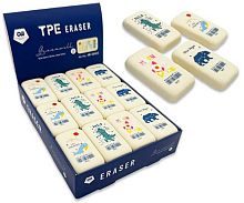 Ластик INTELLIGENT Greenwill "Прямоугольный" DJ-415 белый с рис.,45*25*9мм